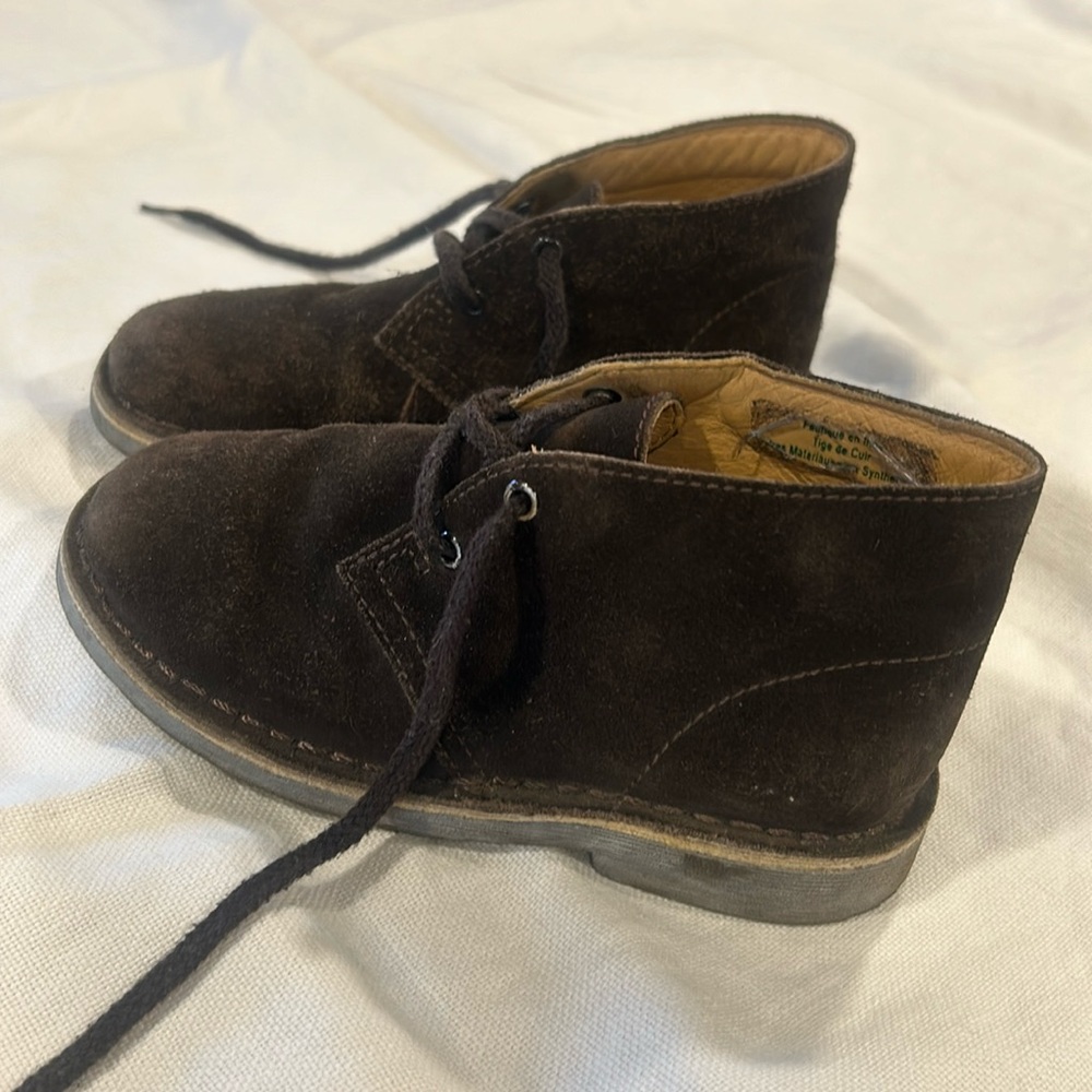Clarks Little Kid Desert Boot Brown Suede Size 11W